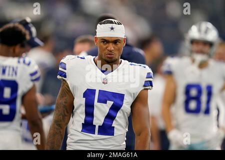 Dallas Cowboys wide receiver Dennis Houston (17) is seen during an NFL  football game against the Tampa Bay Buccaneers, Sunday, Sept. 11, 2022, in  Arlington, Texas. Tampa Bay won 19-3. (AP Photo/Brandon Wade Stock Photo -  Alamy