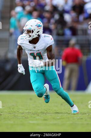 Miami Dolphins wide receiver Cedrick Wilson Jr. (11) runs drills during  practice at the NFL football team's training facility, Tuesday, Aug. 1,  2023, in Miami Gardens, Fla. (AP Photo/Lynne Sladky Stock Photo - Alamy