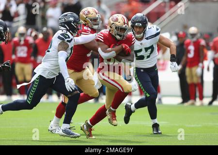 Seattle Seahawks safety Josh Jones is pictured during an NFL football game  against the Atlanta Falcons, Sunday, Sept. 25, 2022, in Seattle. The Falcons  won 27-23. (AP Photo/Stephen Brashear Stock Photo - Alamy