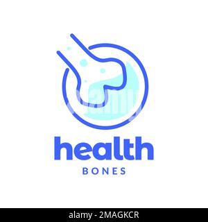 anatomy body bones health care joint abstract nutrition modern logo design vector icon illustration template Stock Vector