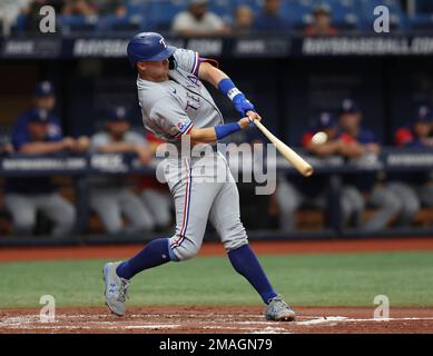 Texas Rangers Josh Jung hits a grand slam in the first inning against the  New York Yankees during a baseball game on Sunday, April 30, 2023, in  Arlington, Texas. (AP Photo/Richard W.