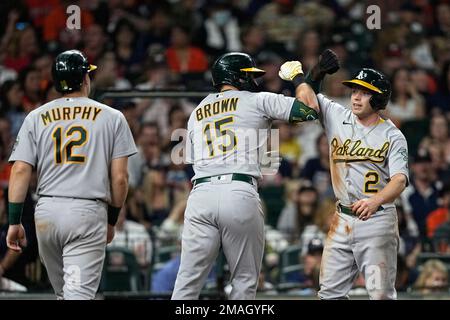 Oakland Athletics' Dermis Garcia during a baseball game against the Texas  Rangers in Oakland, Calif., Saturday, July 23, 2022. (AP Photo/Jeff Chiu  Stock Photo - Alamy