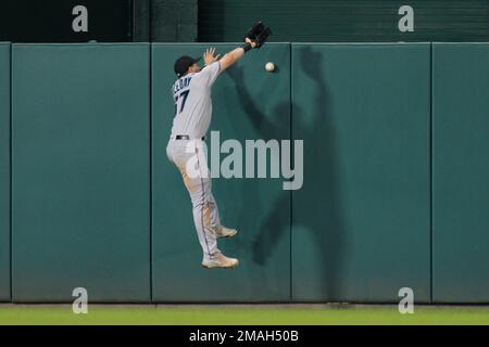 Miami Marlins third baseman Brian Anderson (15) catches a pop fly during a  MLB game against the Los Angeles Dodgers, Sunday, May 16, 2021, in Los Ange  Stock Photo - Alamy