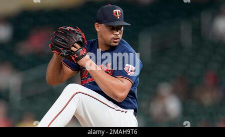 Minnesota Twins relief pitcher Jhoan Duran throws to the Cleveland  Guardians during a baseball game Tuesday, June 21, 2022, in Minneapolis.  (AP Photo/Andy Clayton-King Stock Photo - Alamy