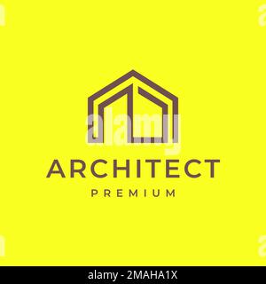 home house minimalist architecture modern structure future logo design vector icon illustration template Stock Vector