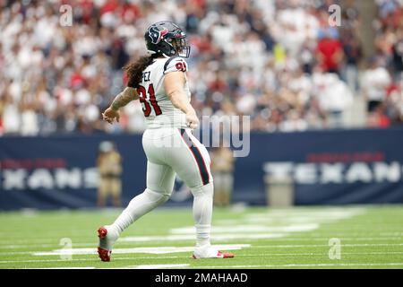 Houston Texans defensive lineman Roy Lopez (91) during an NFL football game  against the New York Jets , Sunday, Nov. 28, 2021, in Houston. (AP  Photo/Matt Patterson Stock Photo - Alamy