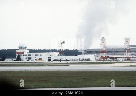 The air station control tower. Base: Mcas, Cherry Point State: North Carolina (NC) Country: United States Of America (USA) Stock Photo