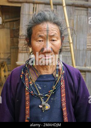 Woman wearing traditional dress, arunachal pradesh, india, asia, mr#786 ...