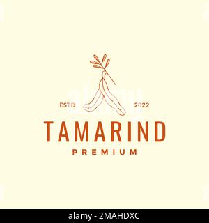 tamarind fresh for health care and beauty care and food tasty recipe spice logo design vector icon illustration template Stock Vector