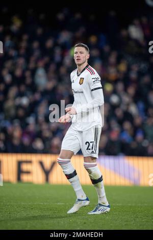 LONDON, ENGLAND - JANUARY 18: Wout Weghorst of Manchester United during the Premier League match between Crystal Palace and Manchester United at Selhu Stock Photo