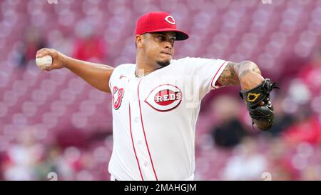 Cincinnati Reds' Fernando Cruz prepares to throw during a baseball game  against the Colorado Rockies in Cincinnati, Monday, June 19, 2023. (AP  Photo/Aaron Doster Stock Photo - Alamy