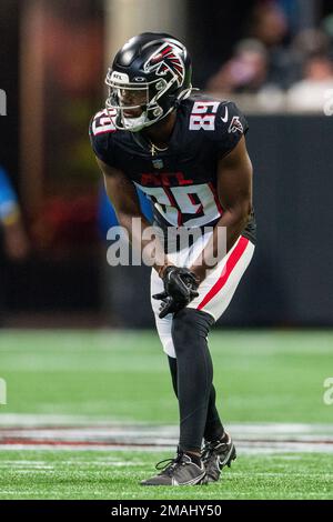 ATLANTA, GA - SEPTEMBER 11: The Saints and the Falcons line up during the Week  1 NFL game between the New Orleans Saints and the Atlanta Falcons on  Septermber 11, 2022 at