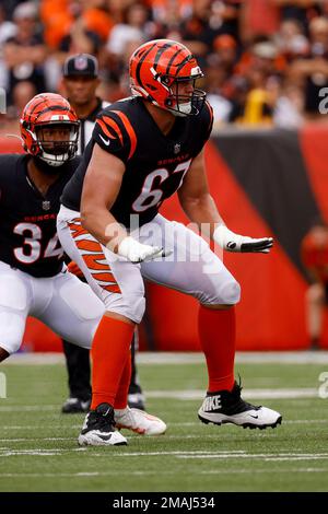 Cincinnati Bengals offensive tackle Cordell Volson (67) looks to make a  block during an NFL football game against the Pittsburgh Steelers, Sunday,  Sep. 11, 2022, in Cincinnati. (AP Photo/Kirk Irwin Stock Photo - Alamy