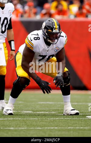 Pittsburgh Steelers guard James Daniels (78) blocks during an NFL