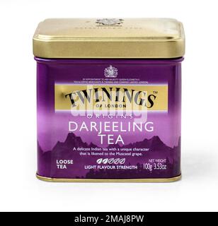 Warsaw, Poland - November 04, 2016: Image of Twinings tea bag isolated on white  Twinings was founded in 1706 in London. Stock Photo