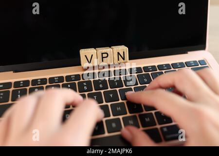 Virtual private network for a secure, encrypted connection and online anonymity. Stock Photo