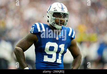 Indianapolis Colts defensive end Yannick Ngakoue (91) plays