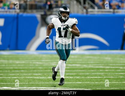 Philadelphia Eagles' Nakobe Dean in action after an NFL football game,  Sunday, Nov. 27, 2022, in Philadelphia. (AP Photo/Matt Rourke Stock Photo -  Alamy