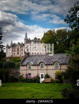 Dunrobin Castle in Sutherland, north east Scotland, overlooks the Dornoch Firth and is a worthwhils stop on the North Coast 500 route Stock Photo