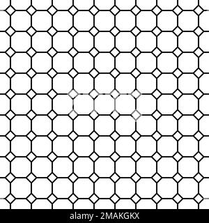 Seamless pattern of the abstract octagonal net Stock Vector