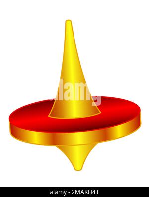 Illustration of a spinning top toy Stock Vector