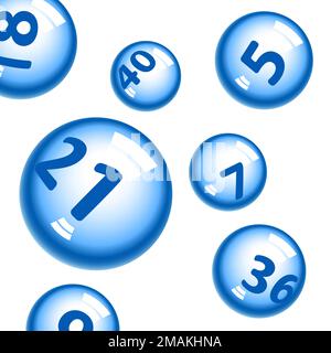 Illustration of lottery numbers balls Stock Vector