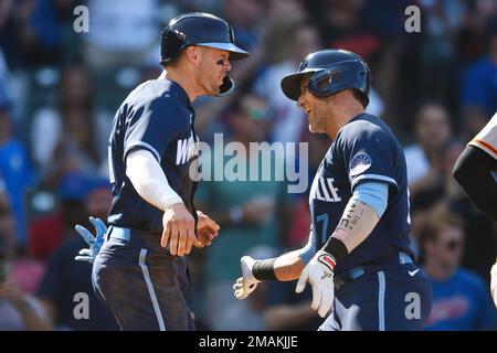 Chicago Cubs' Seiya Suzuki batting during the first inning of a baseball  game against the San Diego Padres Sunday, June 4, 2023, in San Diego. (AP  Photo/Gregory Bull Stock Photo - Alamy