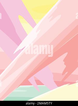 Abstract art colorful watercolor modern design and contemporary digital painting, for wall art, wall decor, print, poster, frame, canvas and home deco Stock Vector