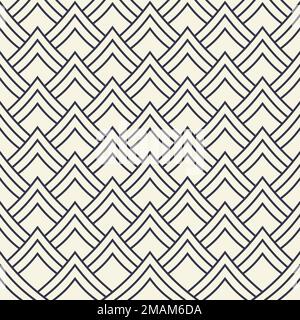 Scaled squares seamless vector pattern. Simplistic abstract monochrome design great for textile, scrapbook, wrapping paper, packaging Stock Vector
