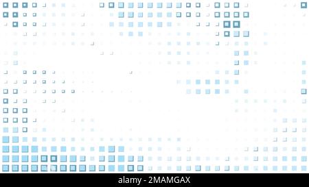 Abstract dotted background with small pale blue squares. Decorative vector graphic mosaic pattern Stock Vector