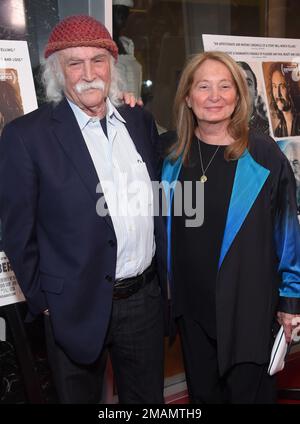 David Crosby, singer-songwriter-guitarist and co-founder of Crosby, Stills & Nash died after a long illness at 81 years old in Los Angeles, Ca. on January 19, 2023.  David Crosby and Jan Dance arriving to the 'David Crosby: Remember My Name' Los Angeles Premiere at Linwood Dunn Theater on July 18, 2019 in Hollywood, CA. © O'Connor/AFF-USA.com Stock Photo
