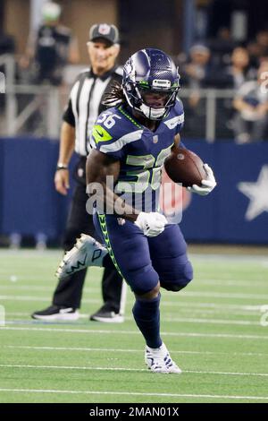 Seattle Seahawks running back Darwin Thompson runs from Dallas News  Photo - Getty Images