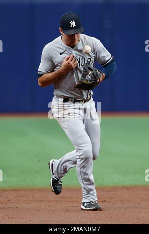 Game-Used Blue Spring Training Jersey - Isiah Kiner-Falefa - 2/27/19