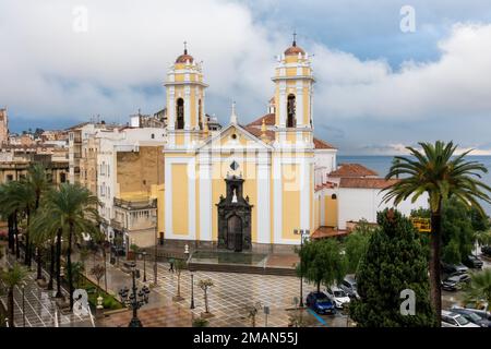 Ceuta, Spain - December 04, 2022: View of the Cathedral of Ceuta, Spain Stock Photo