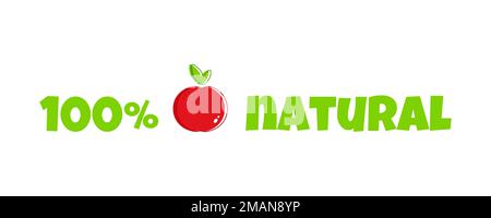 Vegetarian in simple style on white background. Healthy vegan food. Apple Vector background. Green natural background. Healthy eating. Vegetarian food. Organic vegetable banner. Vector illustration Stock Vector