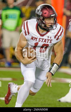 New Mexico State Quarterback Diego Pavia Plays During An NCAA Football ...