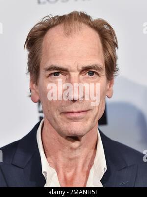 British actor Julian Sands, 65 years old disappeared a week ago while attempting to climb Mount Baldy in the San Gabriel Mountains in California.  Julian Sands arriving to the The BAFTA Los Angeles Tea Party 2020 at Four Season Los Angeles at Beverly Hills  on January 4, 2020 in Los Angeles, CA. © OConnor/AFF-USA.com Stock Photo