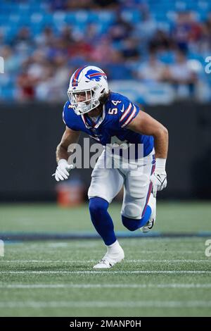 Buffalo Bills linebacker Baylon Spector (54) runs a play during an NFL  football game against the Miami Dolphins, Sunday, Sept. 25, 2022, in Miami  Gardens, Fla. (AP Photo/Doug Murray Stock Photo - Alamy