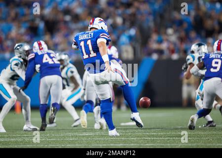 Buffalo Bills defensive end Boogie Basham (55) stands on the sideline  during an NFL preseason football game against the Carolina Panthers,  Saturday, Aug. 26, 2022, in Charlotte, N.C. (AP Photo/Brian Westerholt Stock