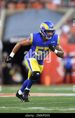 Los Angeles Rams linebacker Jake Hummel (59) while playing the Los Angeles  Chargers during an NFL preseason Football Game Saturday, Aug. 13, 2022, in  Inglewood, Calif. (AP Photo/John McCoy Stock Photo - Alamy