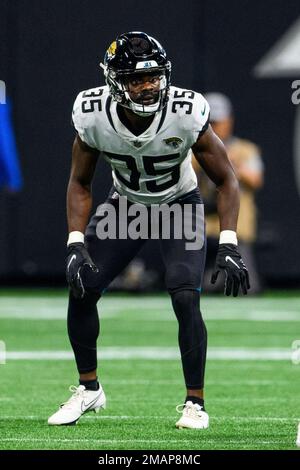 Jacksonville Jaguars Ayo Oyelola (35) in action against the Philadelphia  Eagles during an NFL football game, Sunday, Oct. 2, 2022, in Philadelphia.  The Eagles defeated the Jaguars 29-21. (AP Photo/Rich Schultz Stock Photo -  Alamy