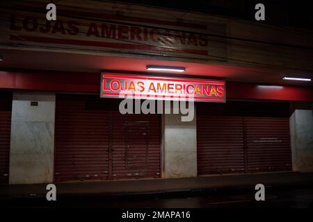 Franca, Sao Paulo, Brazil. 19th Jan, 2023. The facade of an Americanas store closed after business hours in Franca. The company's bankruptcy filing was accepted after declaring debts of R$ 43 billion (BRL) from a total of around 16,300 creditors. (Credit Image: © Igor Do Vale/ZUMA Press Wire) EDITORIAL USAGE ONLY! Not for Commercial USAGE! Credit: ZUMA Press, Inc./Alamy Live News Stock Photo