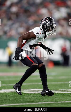 Atlanta Falcons cornerback Matt Hankins (43) defends against the