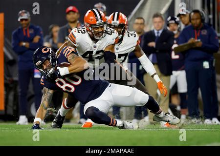 Chicago Bears tight end James O'Shaughnessy (80) during an NFL Preseason  football game against the