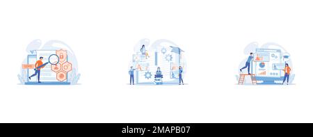 GDPR and cyber security, confidential database, Student centered education, knowledge gaining, remote graduation, Educational courses management softw Stock Vector