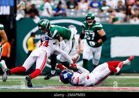 New York Giants safety Nathan Meadors (34) during an NFL preseason football  game against the Cincinnati Bengals, Sunday, Aug. 21, 2022 in East  Rutherford, N.J. The Giants won 25-22. (AP Photo/Vera Nieuwenhuis