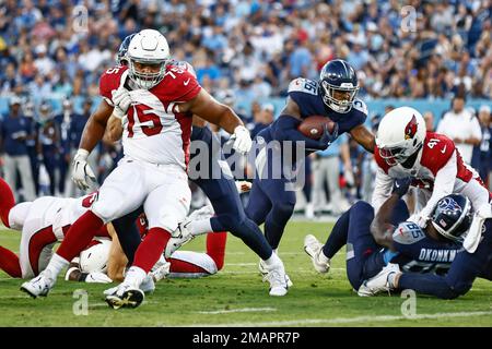 Tennessee Titans running back Julius Chestnut (36) runs for yardage during  their NFL football game Friday, Aug. 25, 2023, in Nashville, Tenn. (AP  Photo/Wade Payne Stock Photo - Alamy