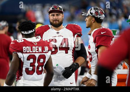 Arizona Cardinals guard Sean Harlow (64) during the first half of an NFL  football game against the Las Vegas Raiders, Sunday, Sept. 18, 2022, in Las  Vegas. (AP Photo/Rick Scuteri Stock Photo - Alamy