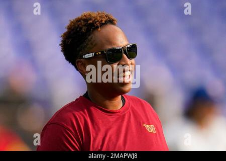 Washington Commanders running back Jonathan Williams (41) runs during an  NFL preseason football game against the Carolina Panthers, Saturday, Aug.  13, 2022 in Landover. (AP Photo/Daniel Kucin Jr Stock Photo - Alamy