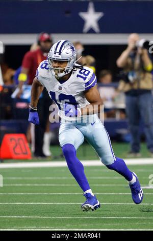 Dallas Cowboys wide receiver Jalen Tolbert (18) runs on the field ...